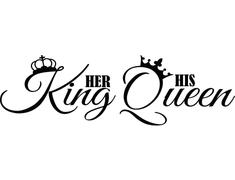 Naklejka na ścianę Her King - His Queen w koronach - 2
