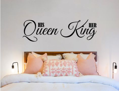 Naklejka na ścianę Her King - His Queen