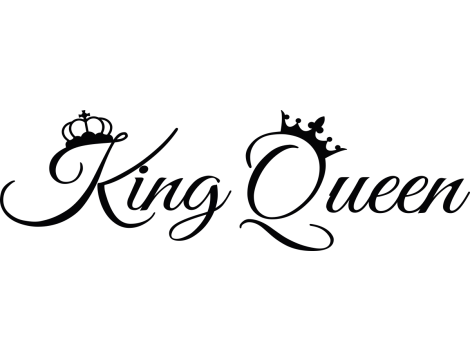Naklejka na ścianę King - Queen w koronach - 2
