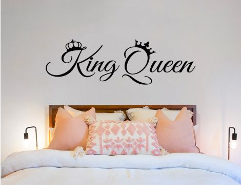 Naklejka na ścianę King - Queen w koronach
