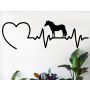 Naklejka - Koń i wykres EKG z sercem - 2